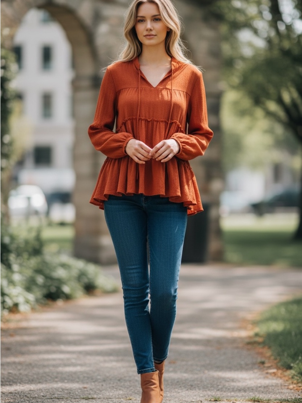 Sm Andree by Unit Women's Terracotta Blouse